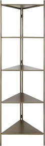 Bibliotecă metalică de culoare aurie 58,5x200 cm Display - Light &amp; Living