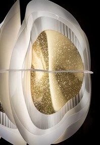Lustra suspendata LED Fiordlys Round Gold