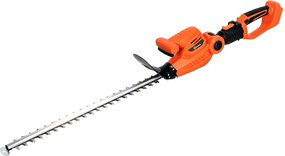 Outsunny Trimmer pentru Gard Viu pe Baterie 18V, Trimmer pentru Grădină cu 2 Baterii de 4Ah, Încărcător, Târnă Telescopică Reglabilă din Aluminiu, Lamă Cu Acțiune Dublă de 51cm pentru Ramuri, Portocaliu | Aosom Romania