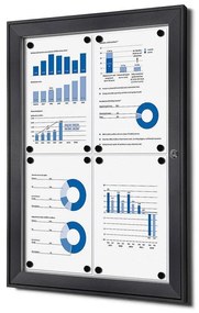 Vitrina interioară cu încuietoare pentru informații 4 x A4, antracit