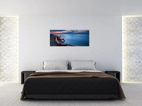 Tablou cu plaja în apus de soare (120x50 cm)