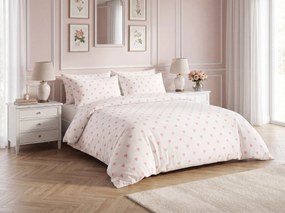 Lenjerie de pat din bumbac HEARTIS PINK crem Dimensiune lenjerie de pat: 70 x 80 cm | 140 x 200 cm