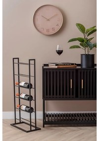Raft pentru sticle de vin negru din metal număr de sticle 5 38x84,5x20 cm Single Floor – PT LIVING