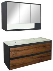 Mobilier complet de baie Porto 120 în culoarea stejarului rustic antracit