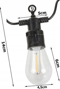 Girlanda luminoasa de gradina LED LUCENT, 20 m