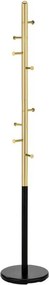 Cuier pom W68, negru/auriu, metal, 30x172 cm