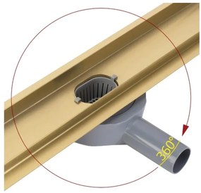 REA-G2703 - Rigolă de scurgere NEOX PRO, 80 cm, oțel inoxidabil, auriu periat