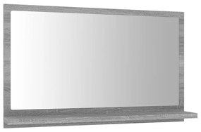 Oglinda de baie, gri sonoma, 60x10,5x37 cm, lemn compozit sonoma gri, 60 cm