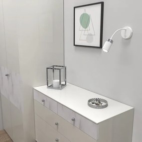 Veioză flexibilă JOKER 1xGU10/8W/230V alb/crom mat