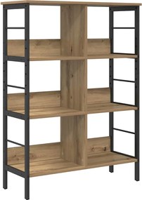 vidaXL Raft pentru cărți Stejar Artizanal 82 x 32 x 112 cm