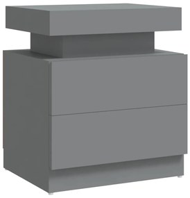 vidaXL Noptieră, gri, 45x35x52 cm, lemn prelucrat