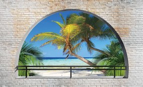Fototapet - Privire spre palmieri (152,5x104 cm), în 8 de alte dimensiuni noi