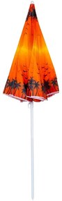 Umbrela de plaja Muhler U5037 651449, 180x180 cm, Fara suport, Brat rabatabil, 8 spițe, Multicolor