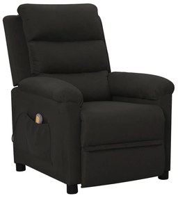 vidaXL Fotoliu de masaj, negru, țesătură