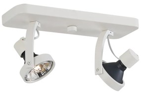 Spot de tavan de design alb GU10 70mm cu 2 lumini reglabil - Vo