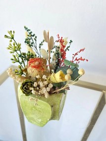 Ghiveci decorativ cu flori artificiale, homs seria A620,17x5.5x9 cm,30345