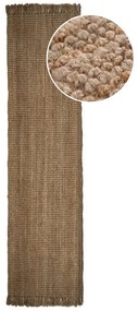 Covor tip traversă în culoare naturală handmade din iută 60x150 cm Jute Boucle – Flair Rugs