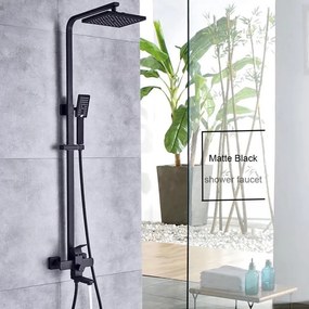 Baterie duș, design rafinat și finisaj elegant – Model Negru HS007 – Perfectă pentru Baia Ta Modernă