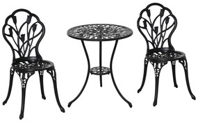 Outsunny Set de Gradina 3 Piese din Aluminiu, Set Exterior
