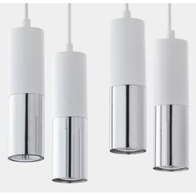 Lustră pe cablu ELIT 4xGU10/10W/230V albă