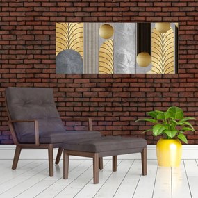 Tablou - Decorațiuni de aur (120x50 cm)