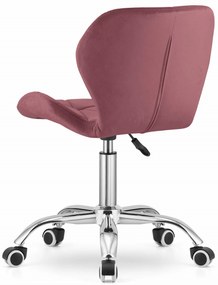 OFERTA Scaun de birou roz inchis AVOLA VELVET II. calitate