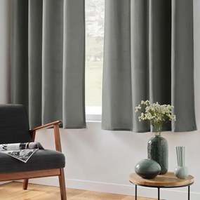 Draperie gri termoizolantă, antifonică din microfibră 135x180 cm Micropolar – douceur d'intérieur