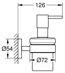 Dozator de săpun lichid GROHE START 41195000, 160 ml, crom lucios