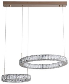 Zuma Line MD3713-2-3GT - Lustră LED suspendată pe cablu GIRONA, LED/36W/230V, roz auriu