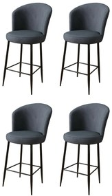 Set de scaune de bar Fora Anthracite, 4 buc., 4 buc