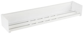 Sina perdea AonDeco cu inaltime de 7 cm din aluminiu, dubla,  alba, cu toate accesoriile incluse, draperie - 300 cm