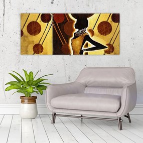 Tablou cu pictură artistică străveche (120x50 cm)