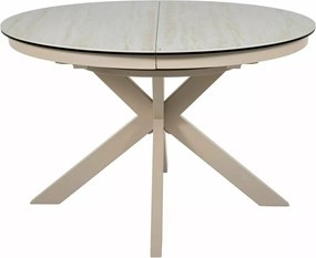 Masa extensibila Porto Ceramic bej mat/cașmir L120-160xl120 cm