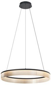 Lampă suspendată modernă neagră 78cm incl. LED cu 3 trepte de intensitate luminoasă - Anello Chandelier