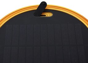Lampă de masă portocalie din plastic, cu LED, reîncărcabilă solar, IP44 - Ambar