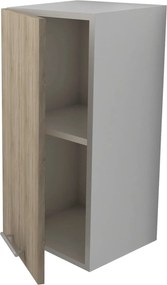 Corp Superior Lecce, 1 Usa, Stejar Sonoma/Alb, 30 x 30 x 65 cm