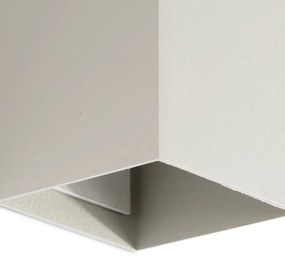 Aplica perete aluminiu gri, 2xGU10, LUNE square