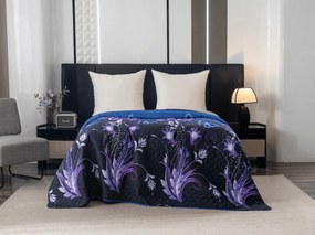 Cuvertura de pat VIOLET BUTTERFLY, albastru inchis Dimensiune: 170 x 210 cm