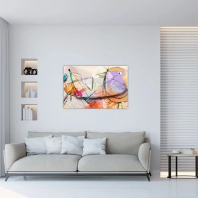 Tablou - Abstract, pasăre (90x60 cm)