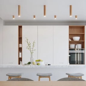 Spot ZEKE 1xGU10/40W/230V 10 cm stejar Sollux SL.1033