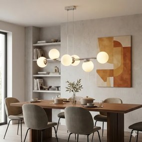 Brilagi - Lustră suspendată pe cablu MALONY, 6 x E14, max. 20W, 230V, crom lucios