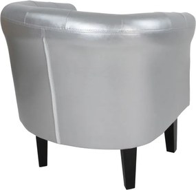 MIADOMODO MIADOMODO Set de fotolii Chesterfield, argintiu