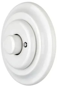 Bohemia-Design - Dimmer retro rotativ din porțelan cu ramă, 250 V / 10 A, alb