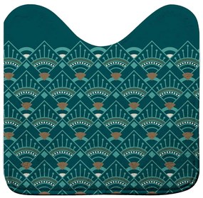Covoraș de baie petrol pentru WC 45x45 cm Imperia – douceur d'intérieur