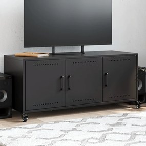 vidaXL Dulap TV, negru, 100,5x39x43,5 cm, oțel