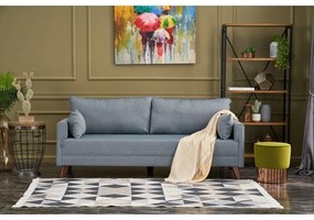 Canapea albastru-deschis extensibilă 208 cm Bella – Balcab Home