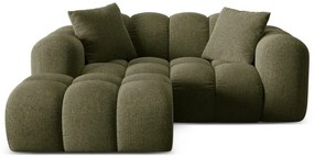 Colțar verde cu tapițerie din chenille (cu colț pe partea stângă/cu șezlong) Treno – Cosmopolitan Design