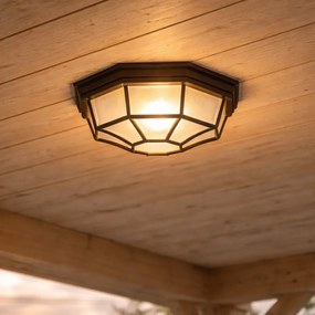 Plafonieră rustică maro rugină 26,5 IP44 - Bri