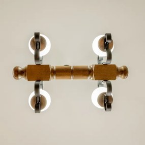 Lustră pe lanț Brilagi RUSTIC 4xE14/40W/230V fag/nuc