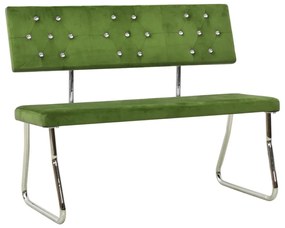 vidaXL Bancă, verde deschis, 110 cm, catifea